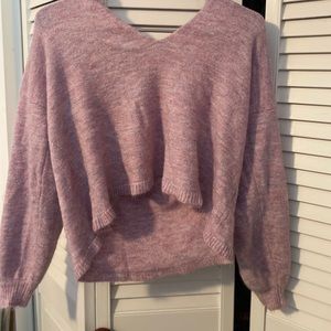 Forever 21 cropped pink sweater